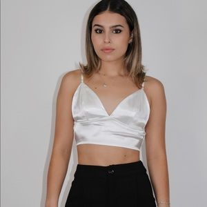 White Crop top